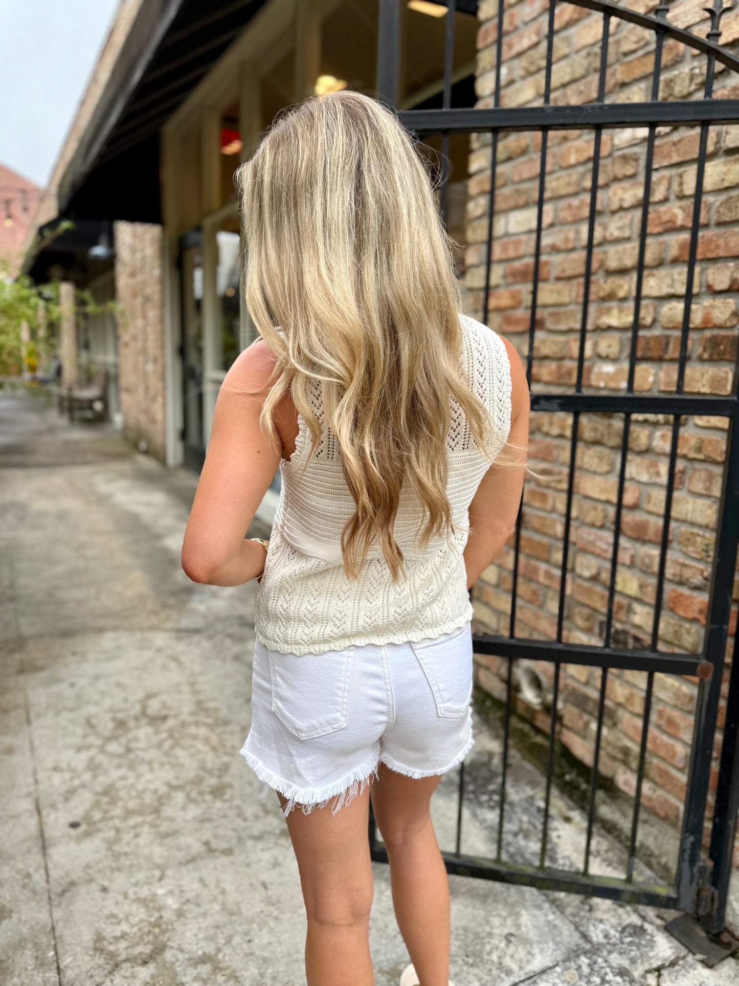 Swan Sweater Tank- Ivory