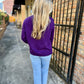 Match Game Day Sweater- Purple