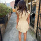 Donna Belted Sleeveless Shirt Dress- Khaki