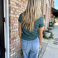 Z Supply Junie Slub Tee- Emerald Cove