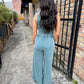 FP Mineral Washed 2 PC Pants Set- Dark Teal