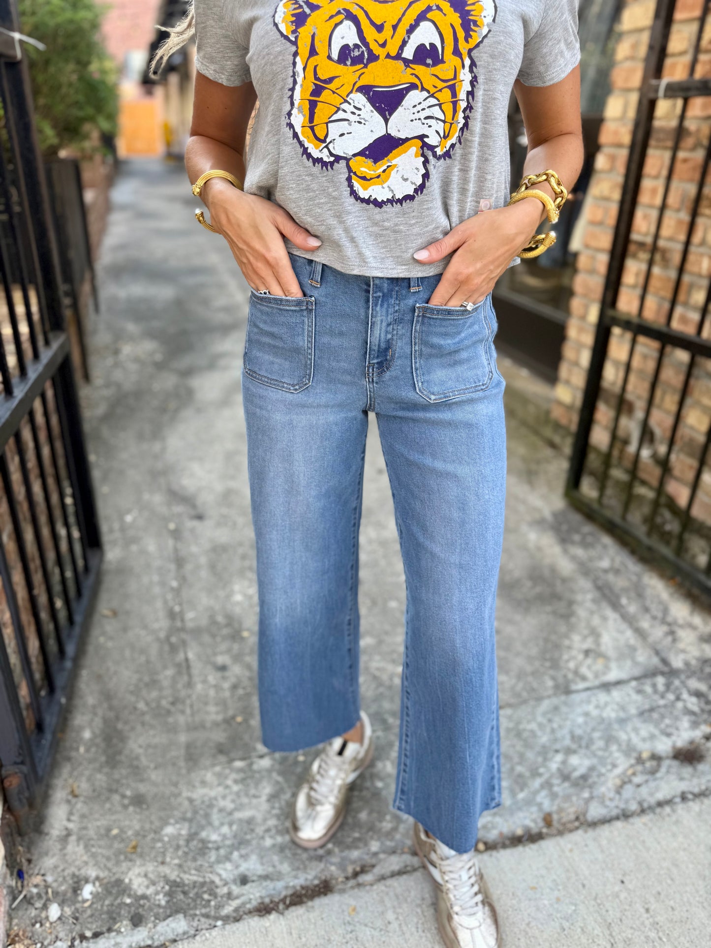 Olivia (Serene Promise) High Rise Wide Leg - Blue