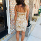 City Boheme Zebra Mini Dress- Cream Multi