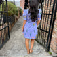 Garden Party Floral Dress- Periwinkle