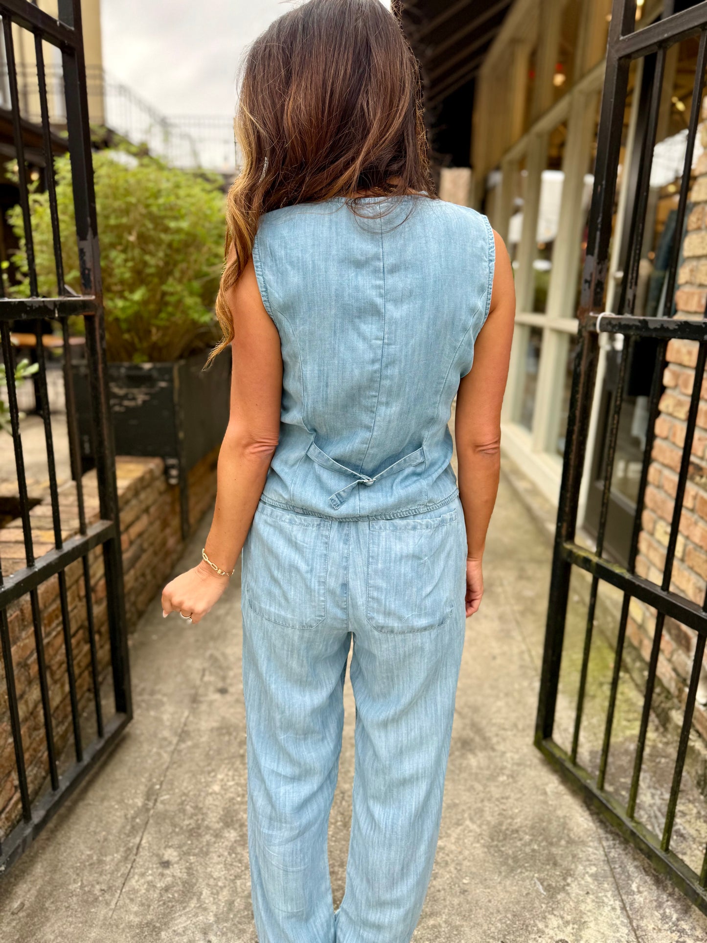 Denim Drawstring Pants