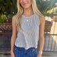 Z Supply Sloane Striped Top- Eclipse