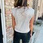 Sequin Muscle Blouse- Champange