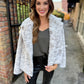 Pretty Fab Faux Fur Jacket- Ivory/Grey