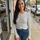 Z Supply Rosanna Stripe Sweater Top- Chalk