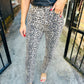 Leopard HR Straight Leg Denim