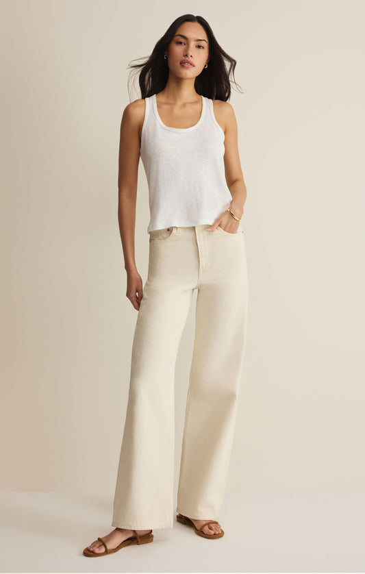 Z Supply Julian Crochet Tank- White
