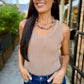 Reece Ribbed Sweater Bodysuit- Mocha