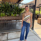 Kenzie Scarf Top- Multi Stripe