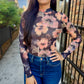 Garden Grit Top- Black Multi