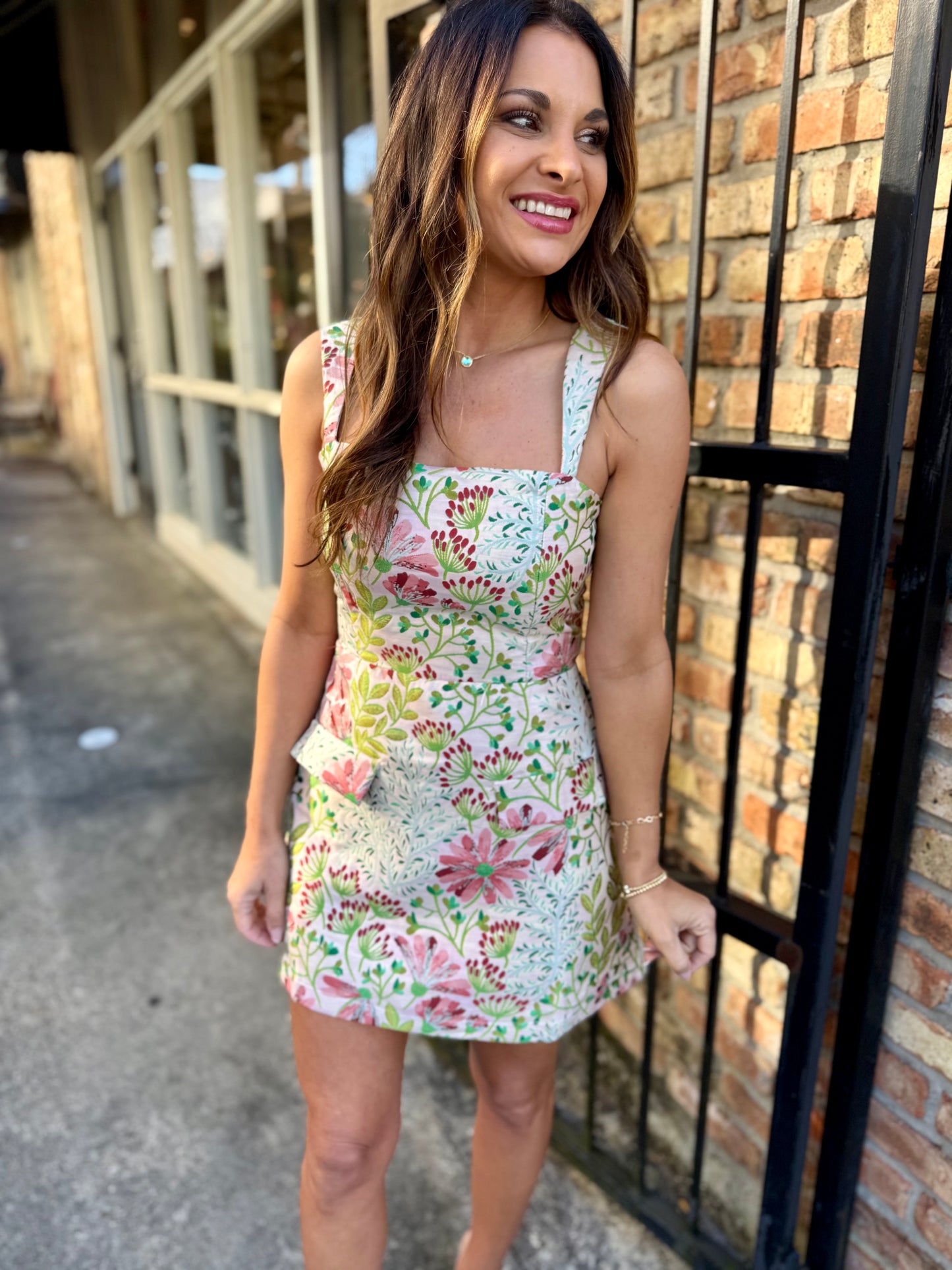 Well Romper- Garden Jacquard