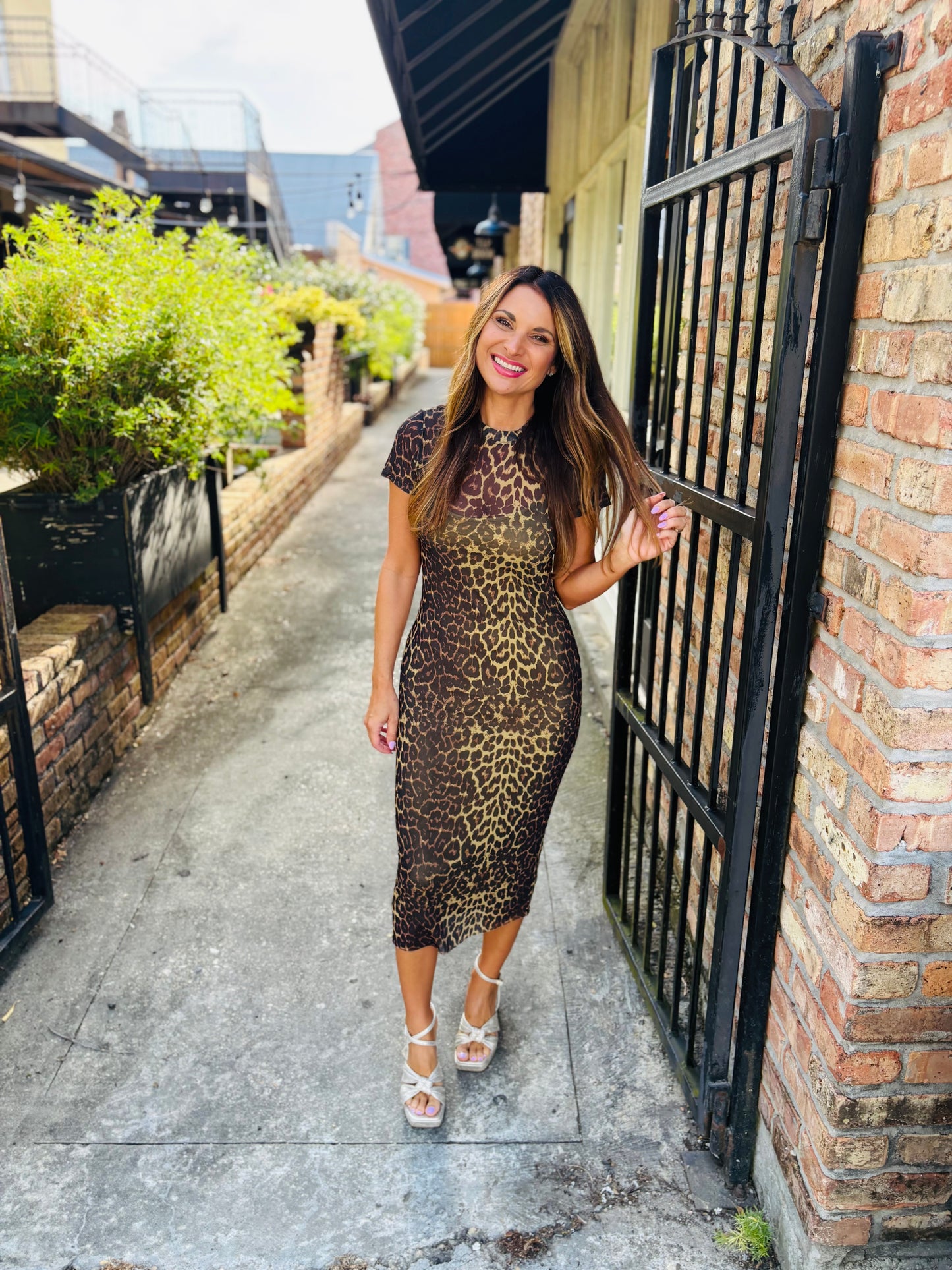 Hailee Dress- Hot Spots/Leopard