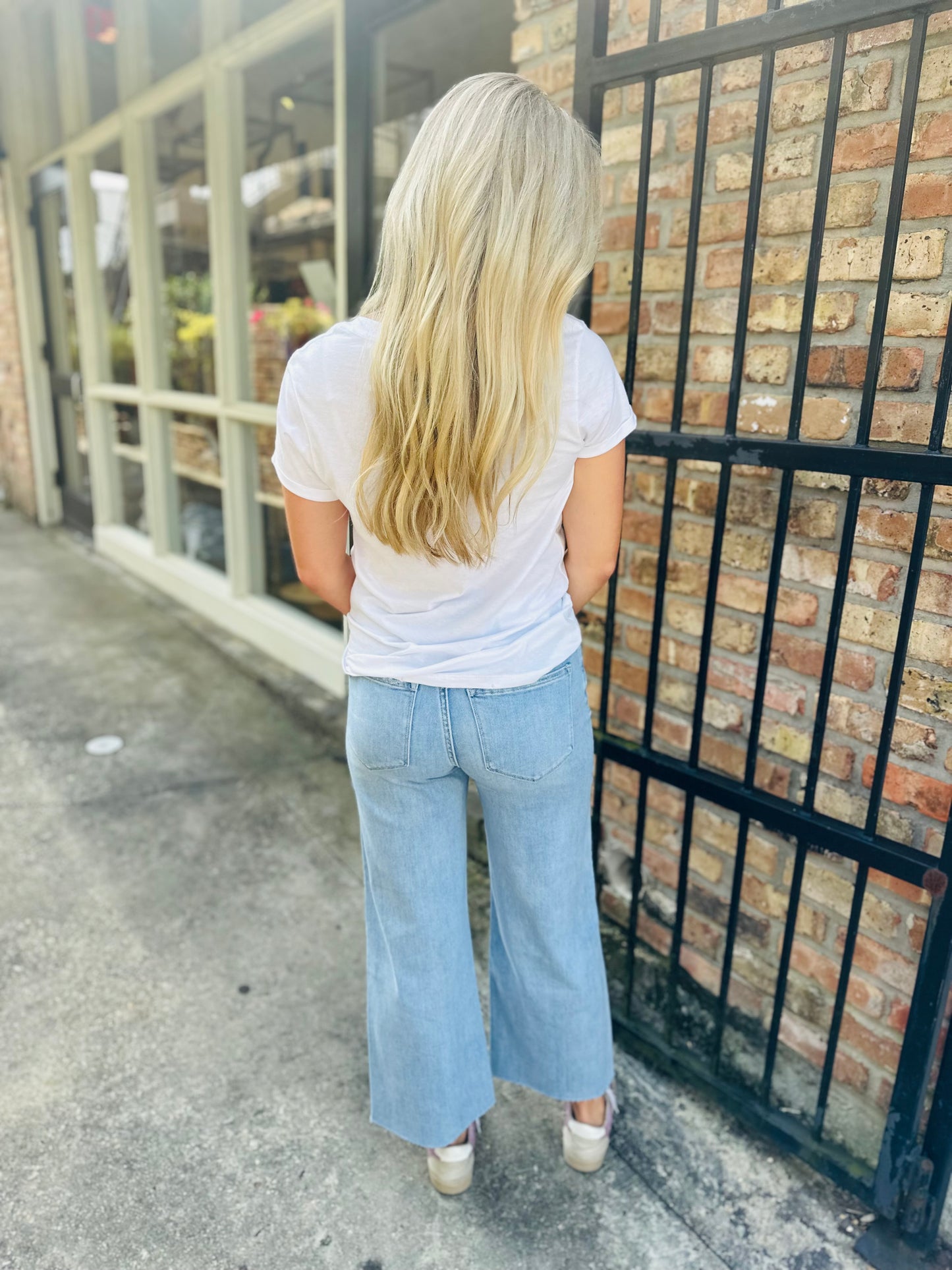 Louisiana Backwards Graphic Tee- White