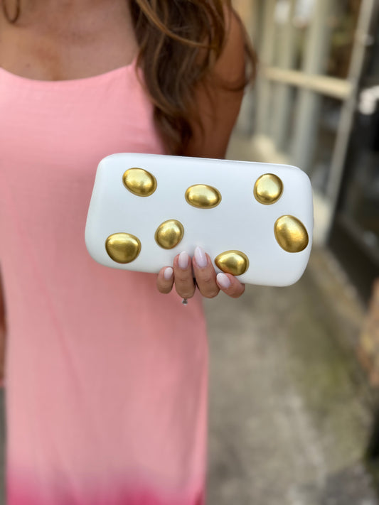 Luna Evening Clutch- Beige