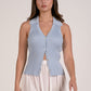 Sandy Halter Vest- Light Blue