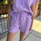 Georgia Textured Shorts- Lavender
