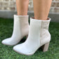 Mover Booties- Ivory & Suede