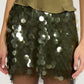 Alula Sequined Mini Skirt- Olive