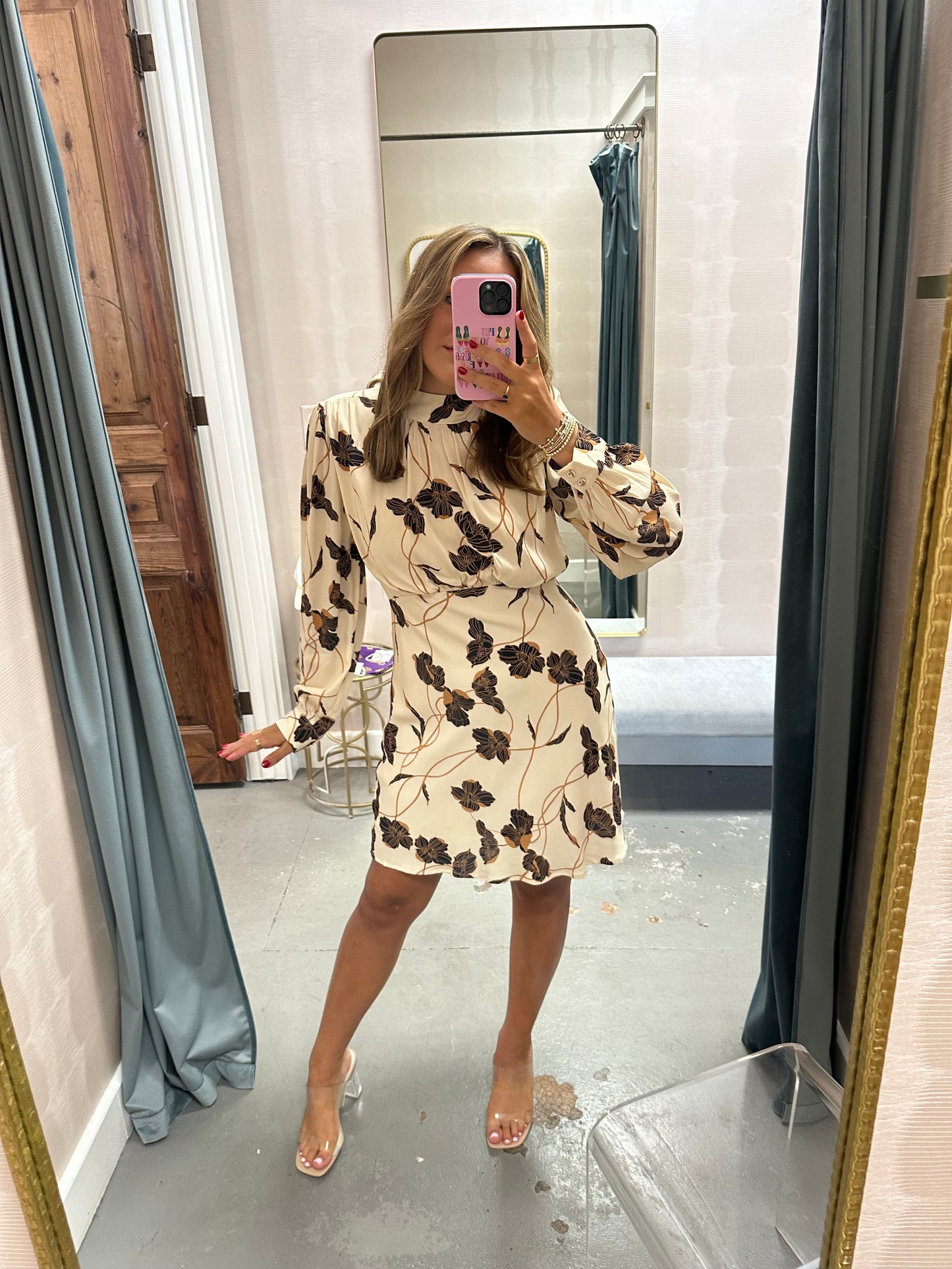 Echoes of Romance Mini Dress- Cream