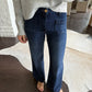 Meg (Contentment) HR Wide Leg Denim- Dark Blue
