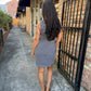 Piper Stripe Sleeveless Pocket Dress- Navy
