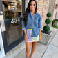 Queen Colorblock Stripe Skort