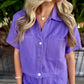 Mulkey Boxy Top- Purple