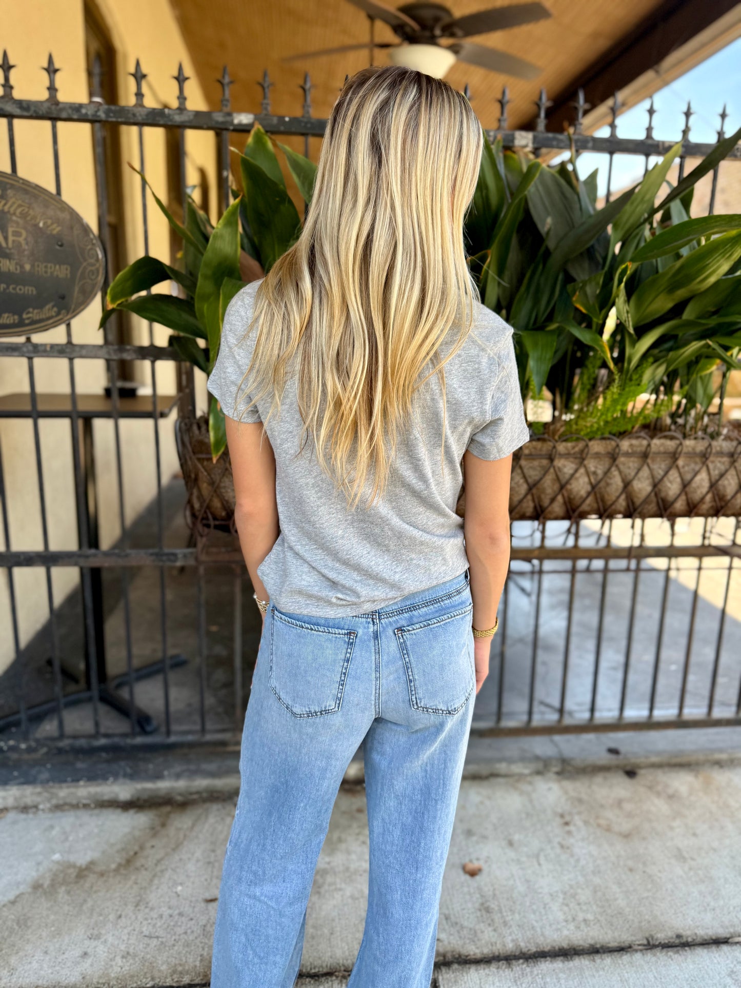 Z Supply Junie Slub Tee- Classic H Grey