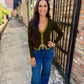 Arwen Cardigan- Dark Olive