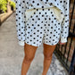 Polka Dot Mock Sweatshirt Top