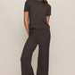 Z Supply Just Right Rib Tee- Cocoa Bean