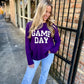 Match Game Day Sweater- Purple