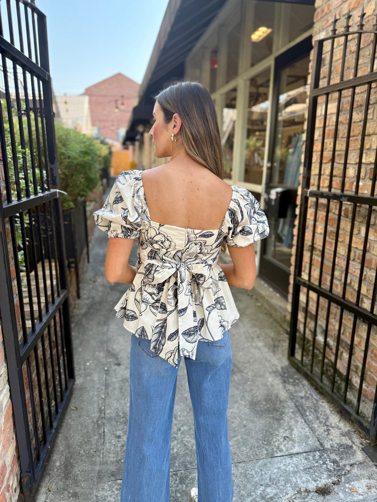 Joshua Square Neck Top- Cream