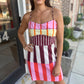 Hannan Stripe Mini Dress- Multi