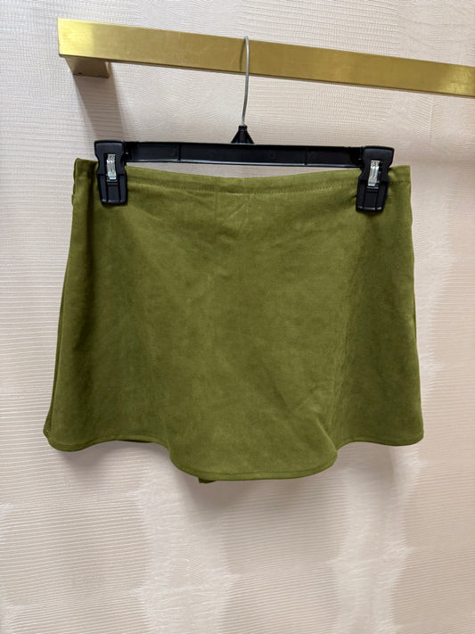 Dunham Suede Skort- Dark Olive