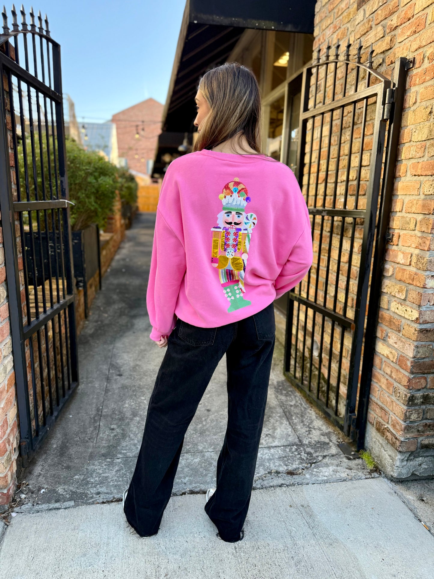 Candyland Nutcracker Sweatshirt- Pink
