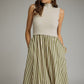 Ainsley Maxi Mock Neck Dress- Ecru