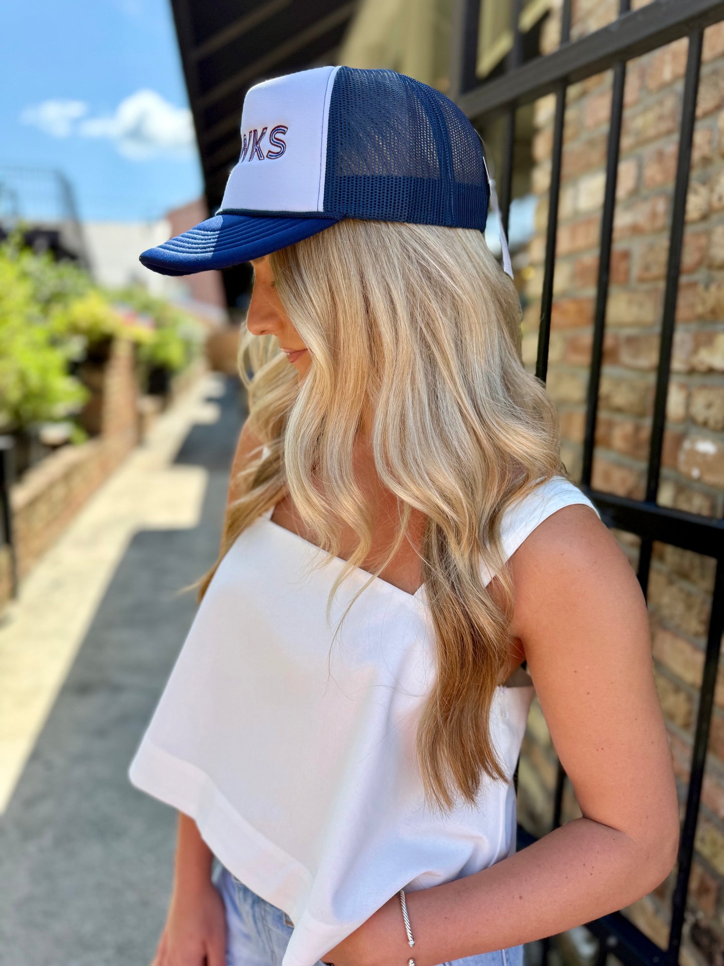 Hawks Trucker Hat- Navy/White