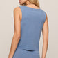 Z Supply Solace Jersey Denim Top- Santorini Indigo