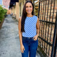 Dotty Polka Dot Top- Blue