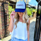 Hawks Trucker Hat- Navy/White
