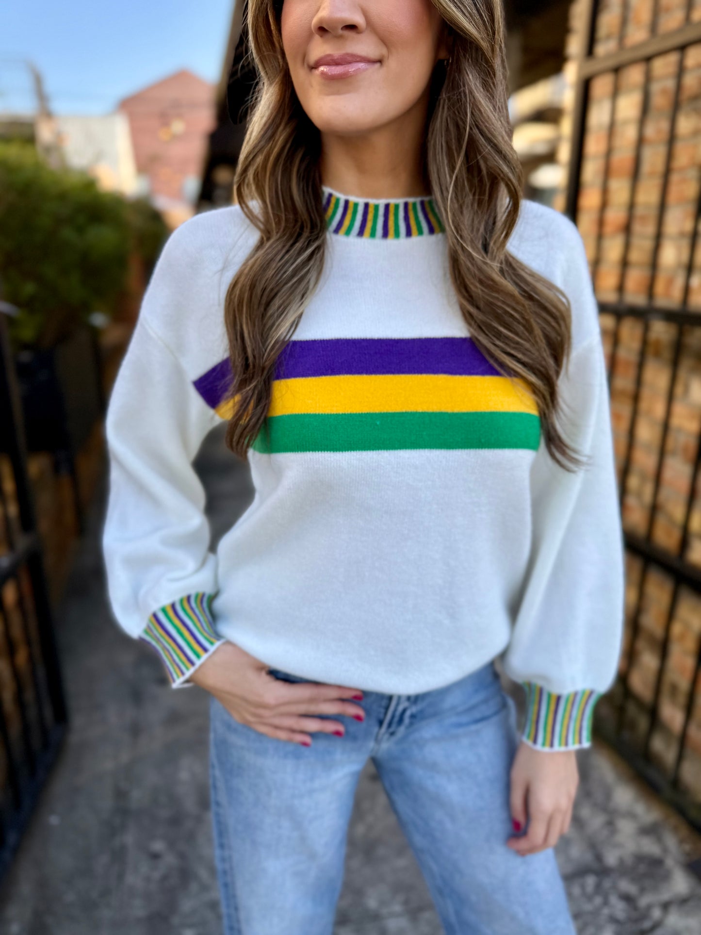 Poydras MG Pin Stripe Sweater