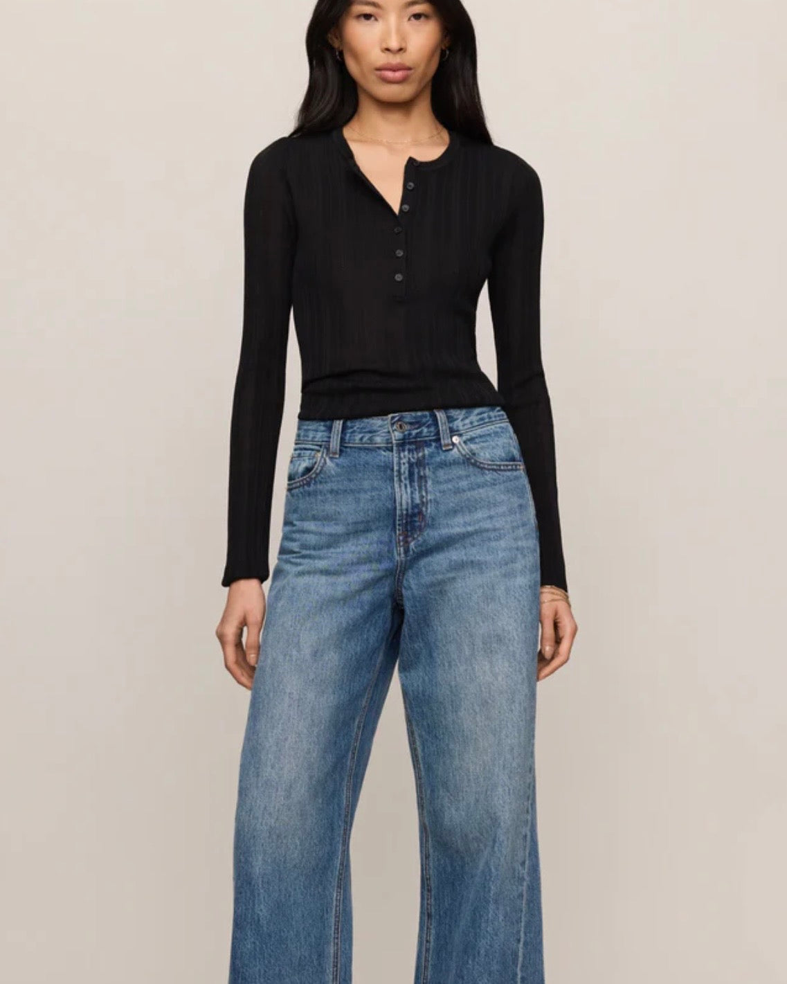 Z Supply Rowena Fine Knit Sweater- Black
