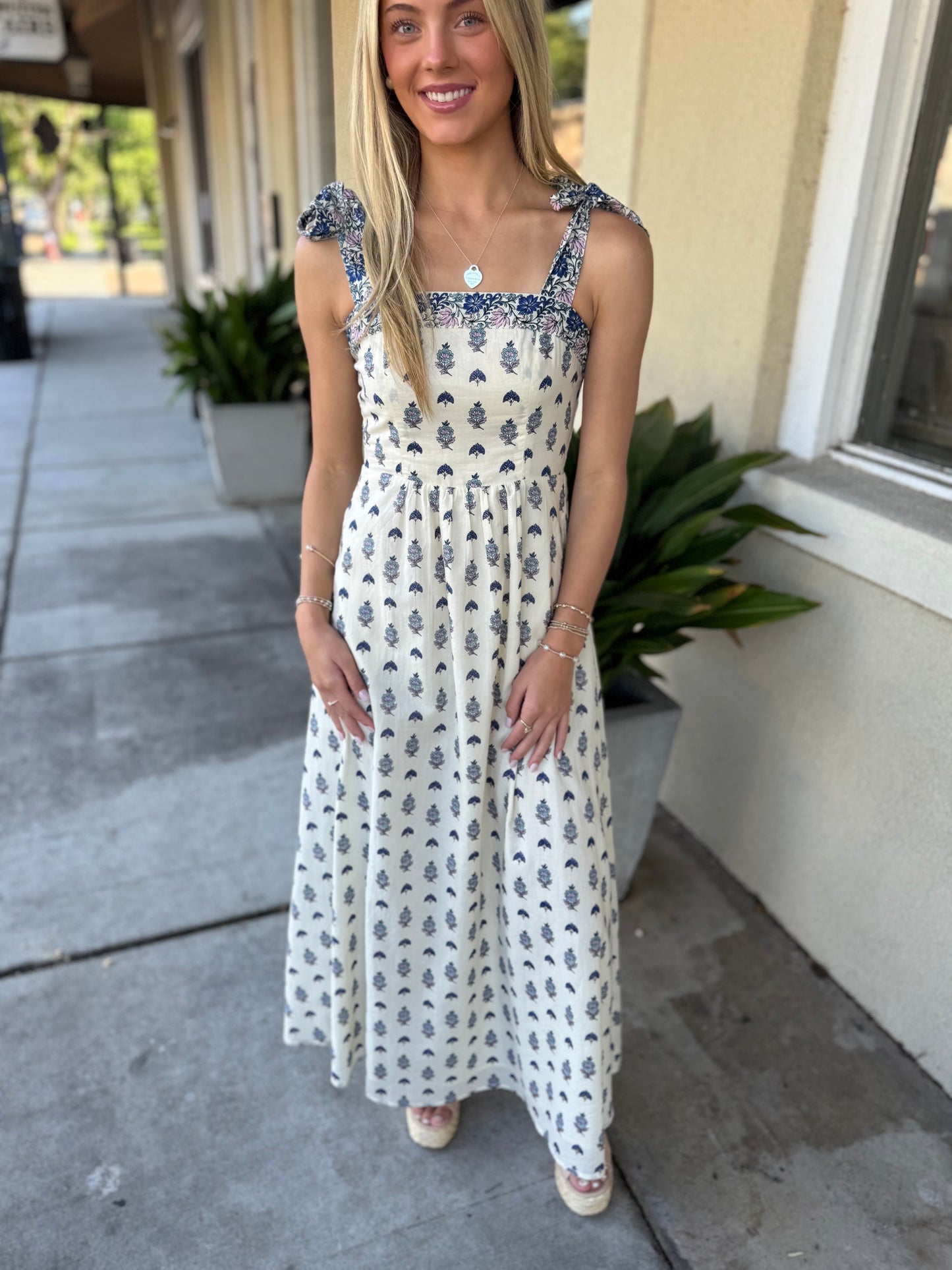 Santa Barbara Dress- Power Blue