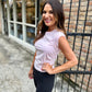 Ruby Ruched Tank- Soft Pink