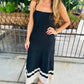 Robbie Maxi Dress- Black/Khaki